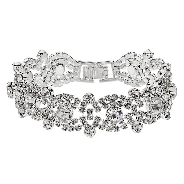 Silver rhinestone deals bracelet