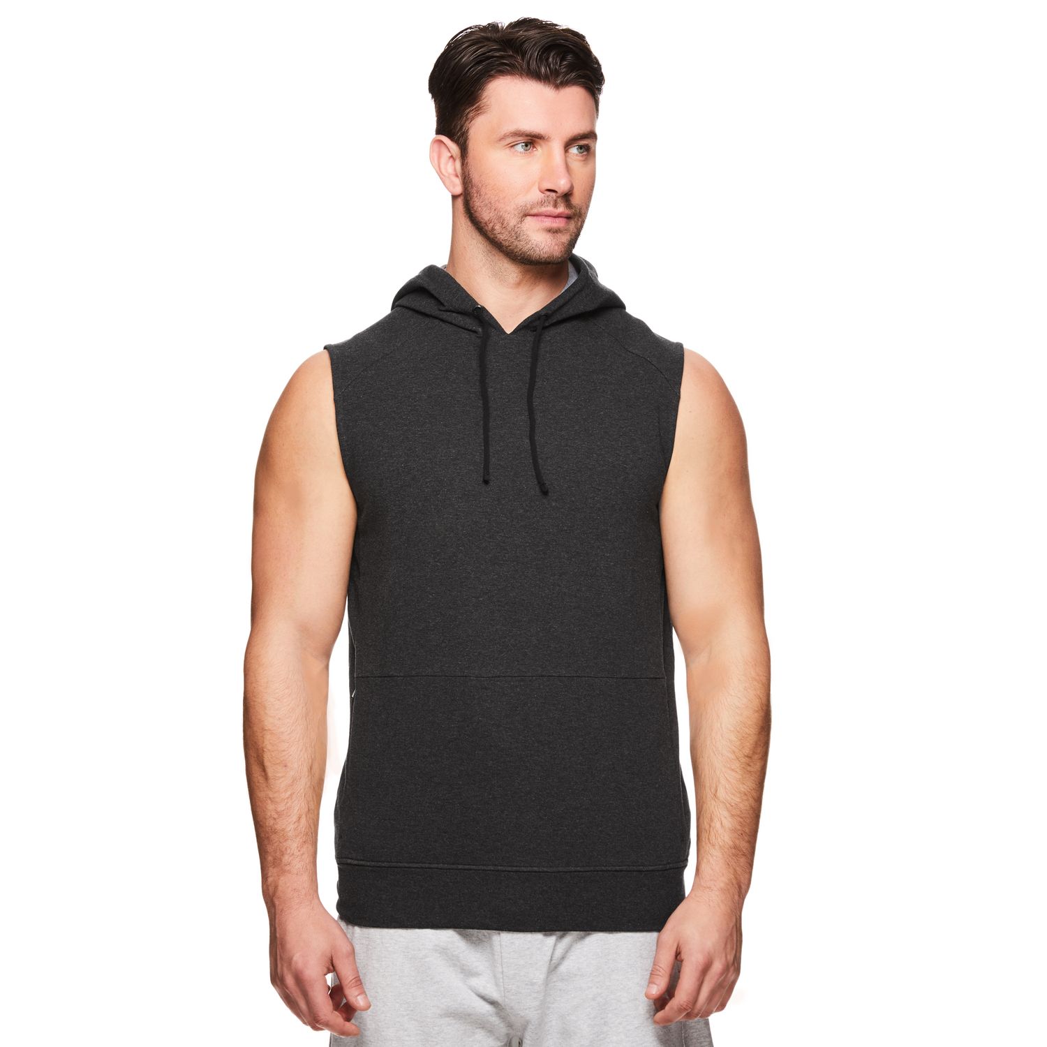 men's armless hoodie