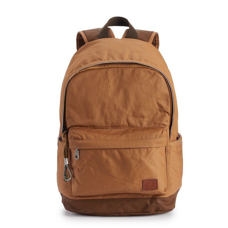 The Same Direction Urban Light Coated Canvas Backpack, Beig/Green
