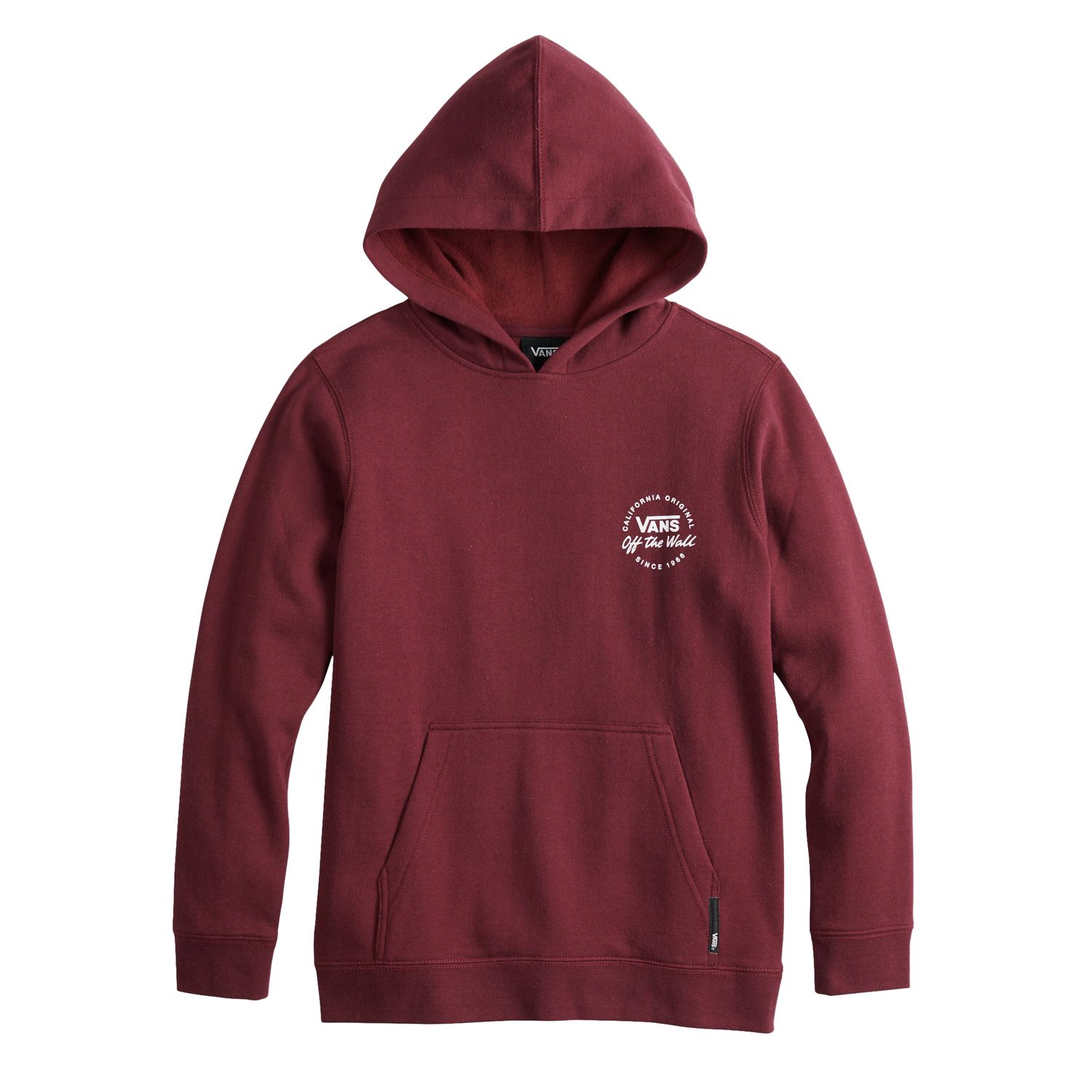 mens burgundy vans hoodie