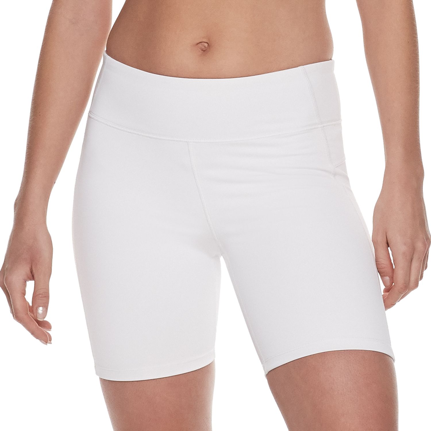 white biker shorts for women