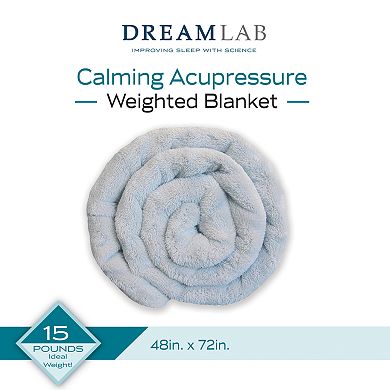 Dream Lab Acupressure Comfort 15 lb Weighted Blanket with Removable Cover