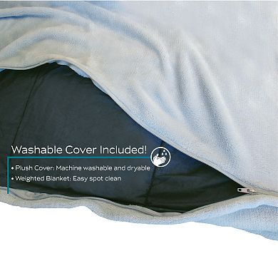 Dream Lab Acupressure Comfort 15 lb Weighted Blanket with Removable Cover