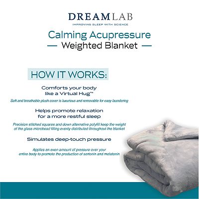 Dream lab acupressure comfort 15 lb weighted blanket with removable cover sale