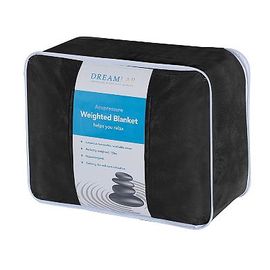 Dream Lab Acupressure Comfort 15 lb Weighted Blanket with Removable Cover