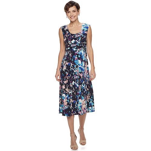 Women's Dana Buchman ShirredWaist Midi Dress