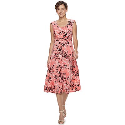 Women s Dana Buchman Shirred Waist Midi Dress