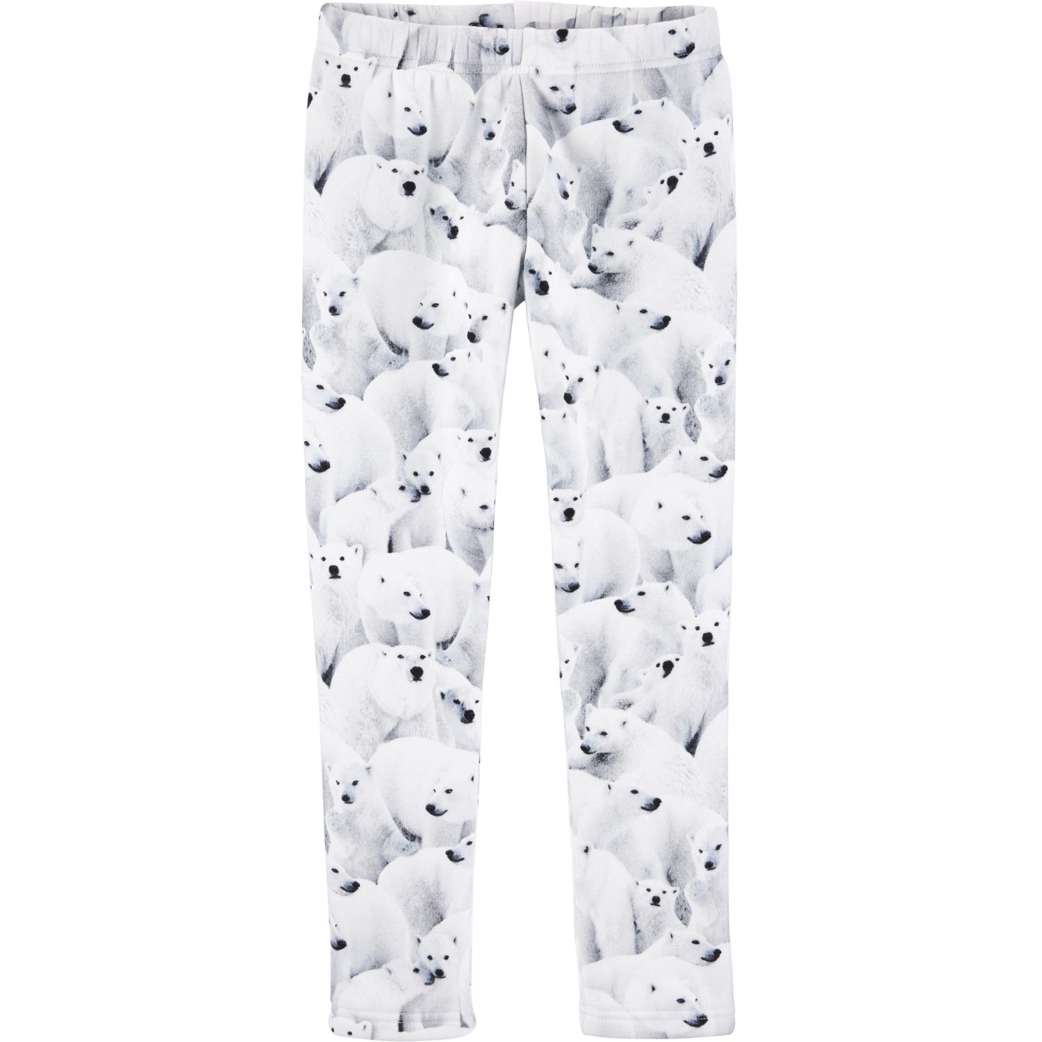 girls white fleece lined leggings