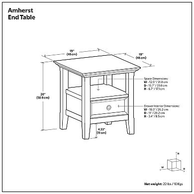 Simpli Home Amherst End Table