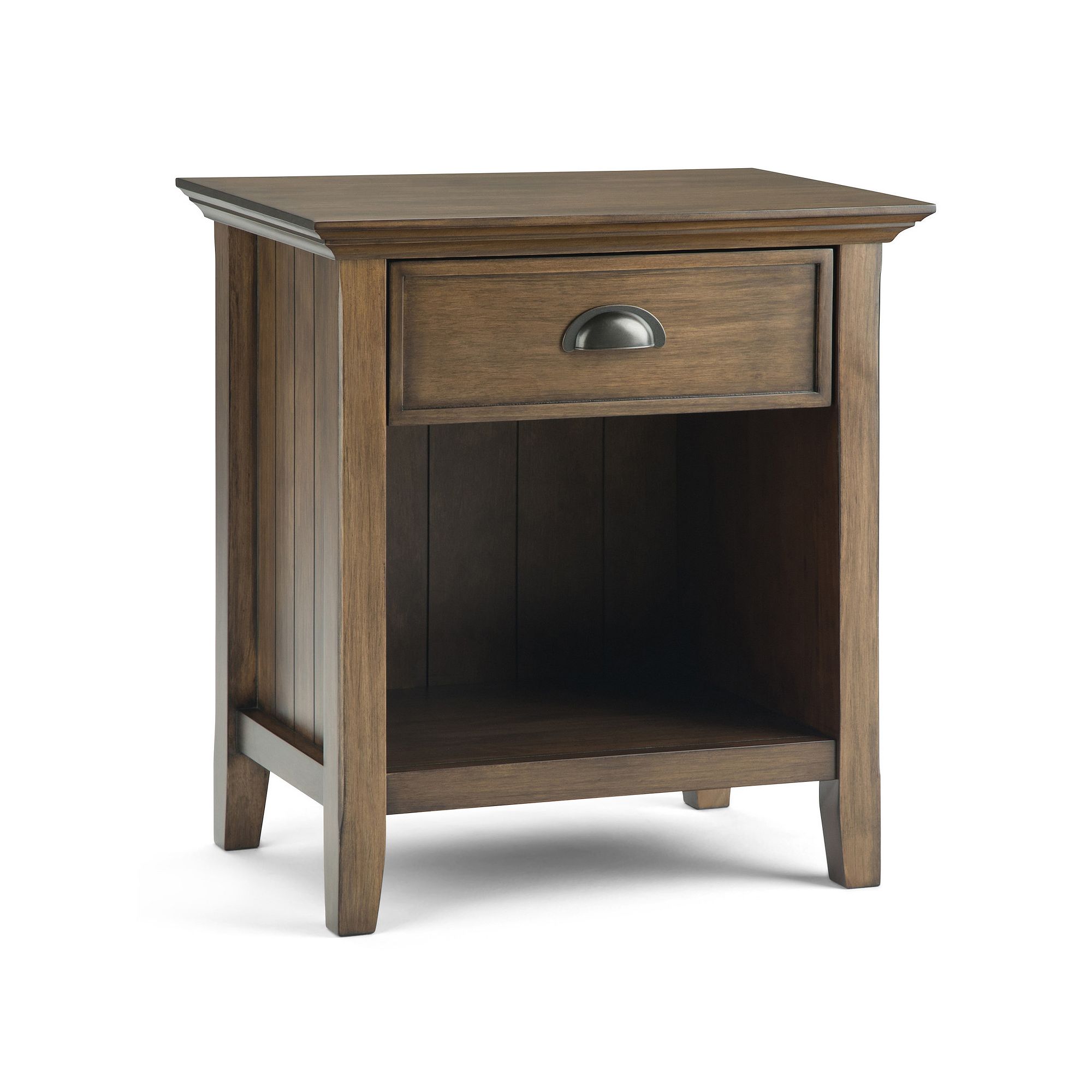 Simpli Home Acadian Bedside Table, Rustic Natural Brown