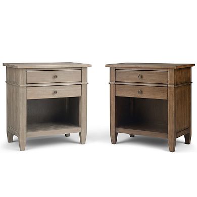 Simpli Home Carlton Nightstand Table