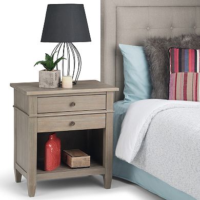 Simpli Home Carlton Nightstand Table
