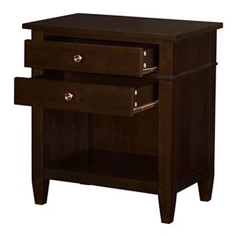 Simpli Home Carlton Nightstand Table