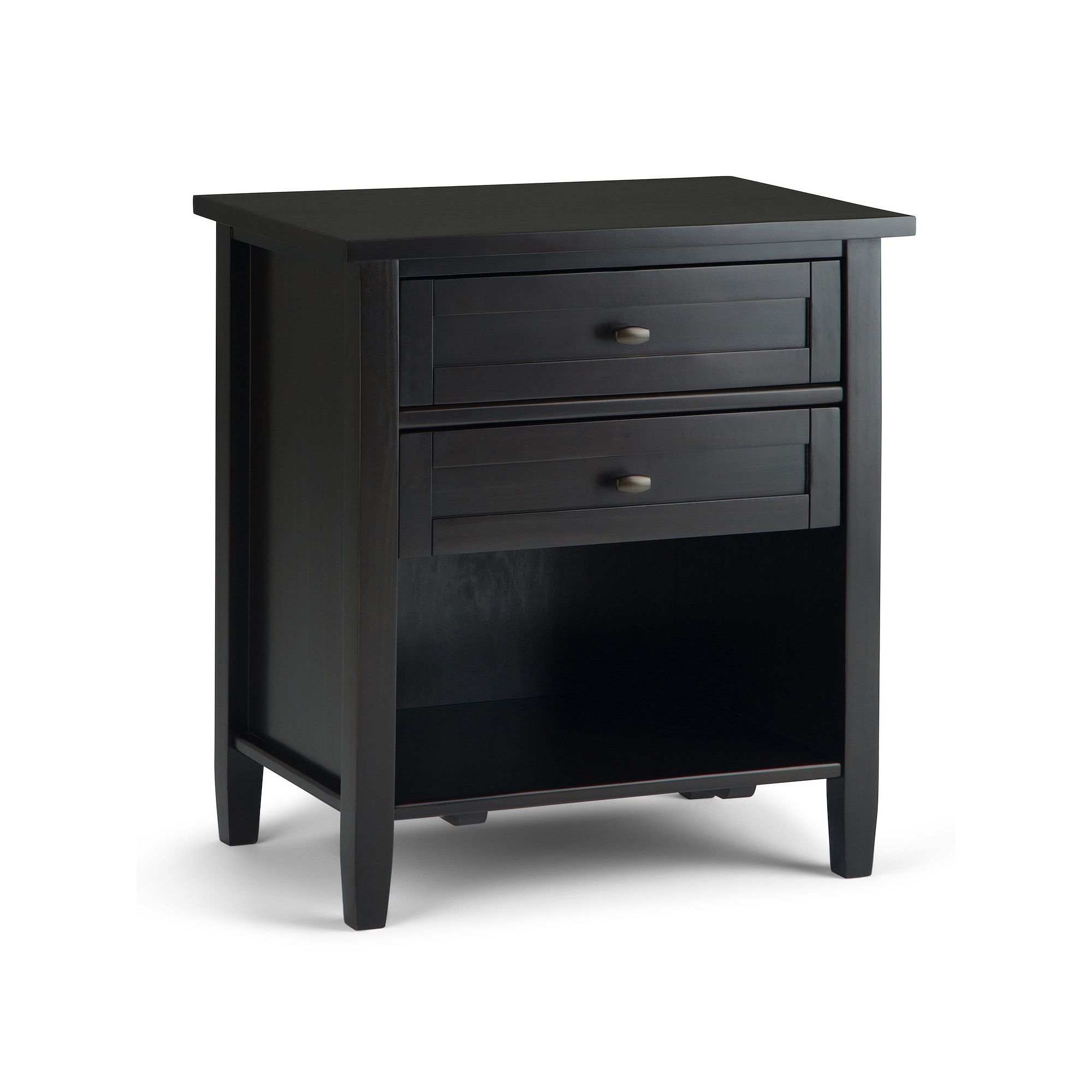 Simpli Home Shaker Nightstand Table, Brown