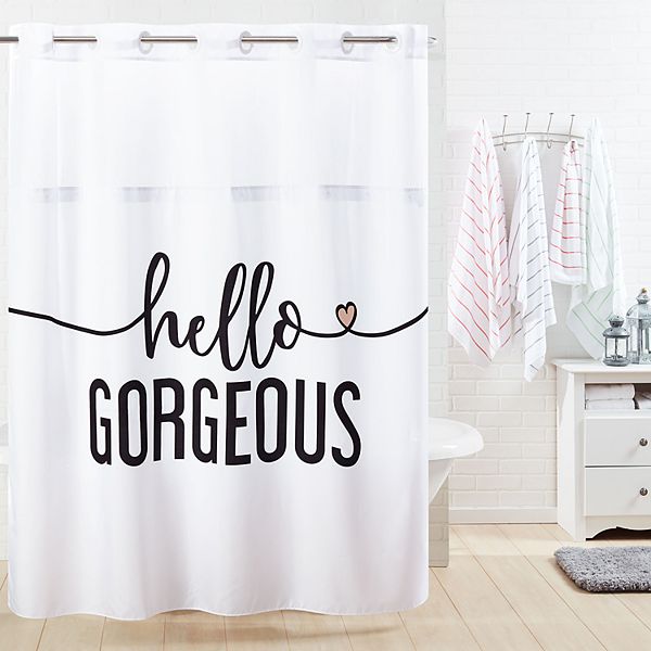 Hookless O Gorgeous Plain Weave, Gorgeous Shower Curtain