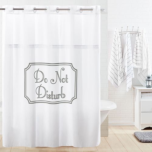 Hookless Plain Weave Shower Curtain & Liner