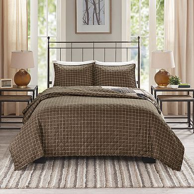 Madison Park Heavenly 3-Piece Reversible Printed Quilt Set with Shams