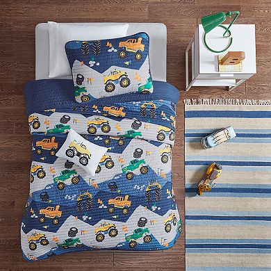 Mi Zone Kids Gavin Reversible Quilt Set with Shams and Decorative Pillows