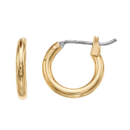 LC Lauren Conrad Gold Tone Nickel Free Hoop Earrings