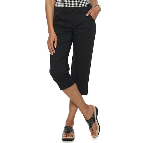 Women S Croft Barrow Comfort Waist Utility Capris