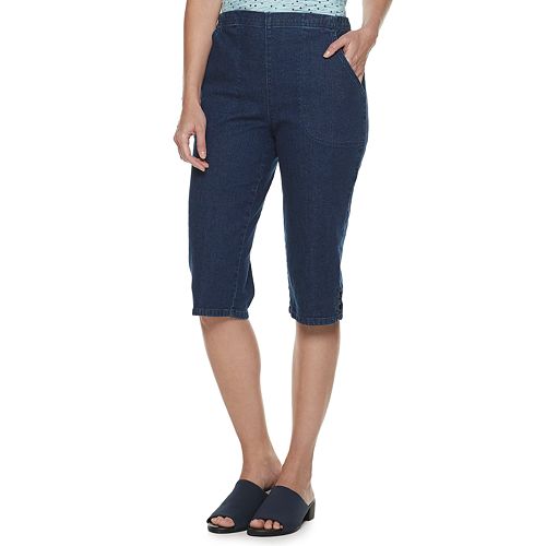 Women's Croft & Barrow® Lattice Hem Pull-On Skimmer Pants