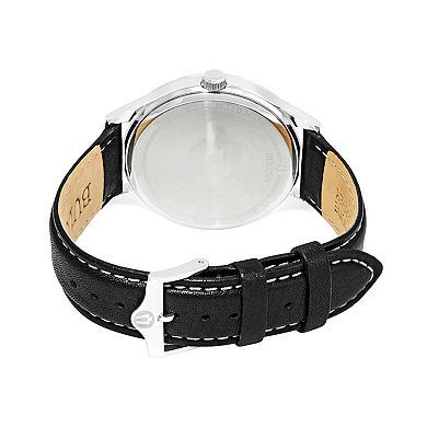 Bulova Men's Classic Black Leather Strap Watch - 96B276