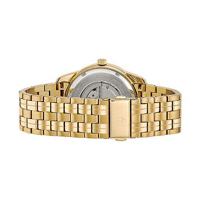 Bulova Men's Gold Tone Stainless Steel Automatic Watch - 97A130