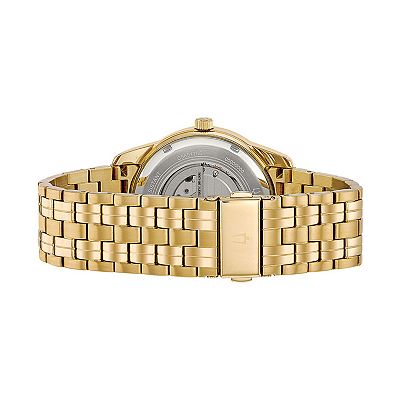 Bulova Men s Gold Tone Stainless Steel Automatic Watch 97A130