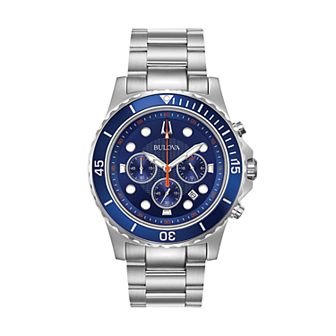 Bulova Men's Stainless Steel Chronograph Watch - 98B325