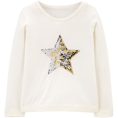 Girls 4-12 Carter's Flip-Sequin Star Sweatshirt