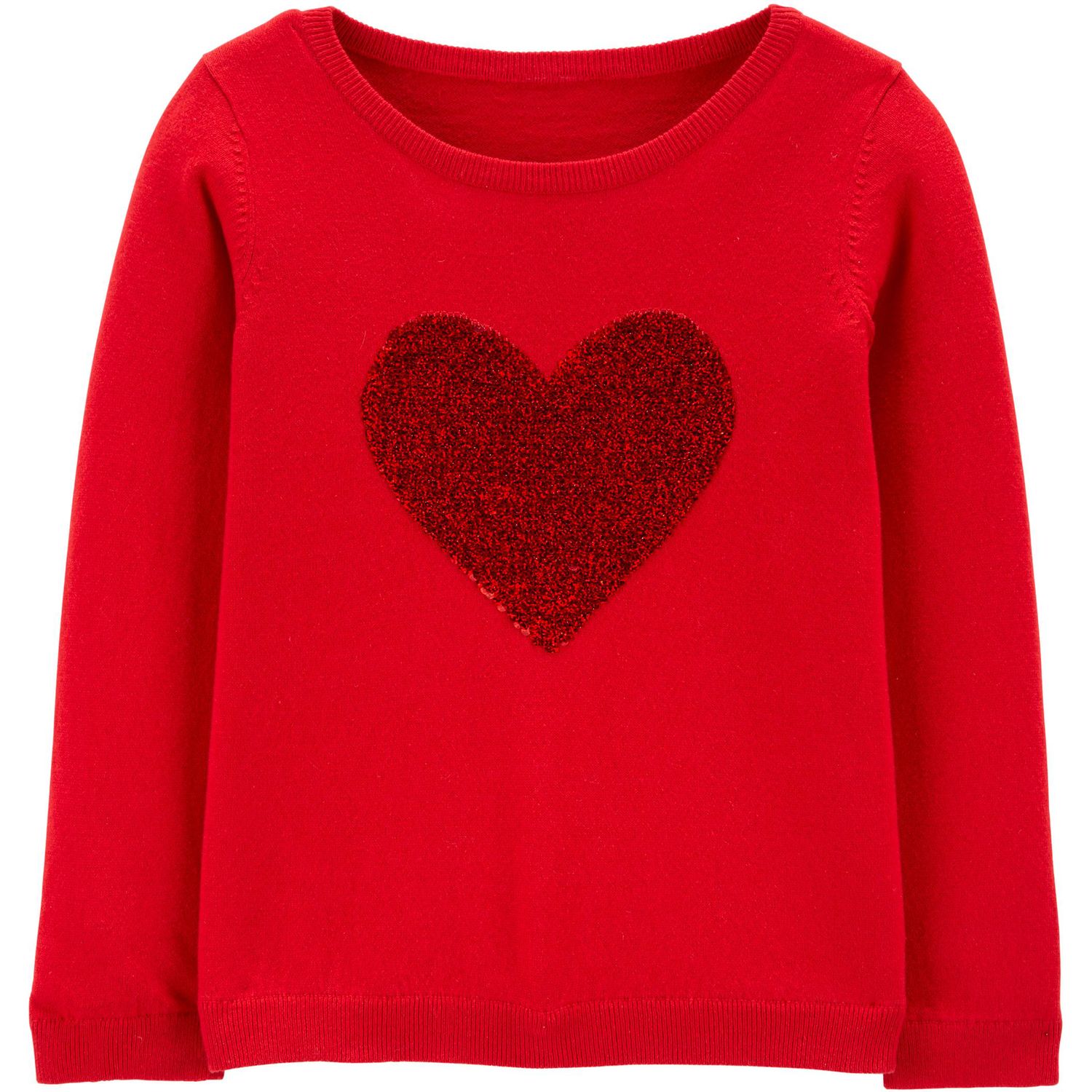 sequin heart jumper