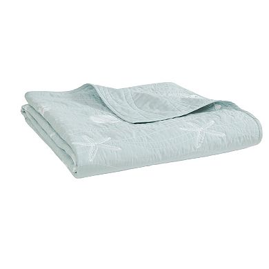 Harbor House Coastal Cotton Quilt Set with Shams and Throw Pillow