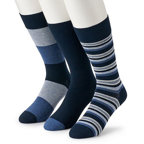 Men's Marc Anthony 3-Pack Thick Stripe Crew Socks