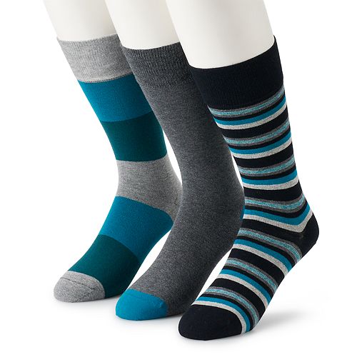 Men's Marc Anthony 3-Pack Thick Stripe Crew Socks