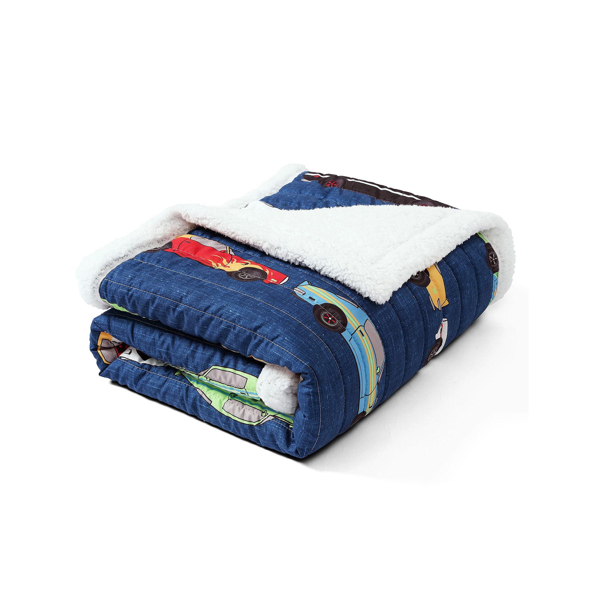 Lush Decor Race Cars Throw, Blue