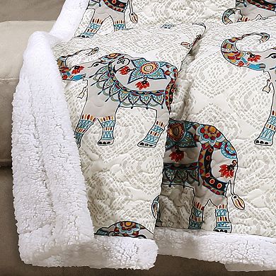 Lush Decor Hati Elephants Throw