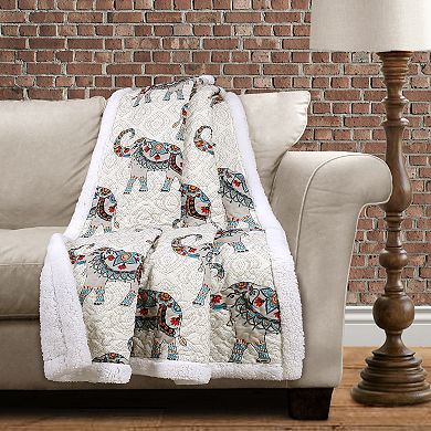 Lush Decor Hati Elephants Throw