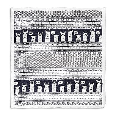 Lush Decor Llama Stripe Sherpa Throw