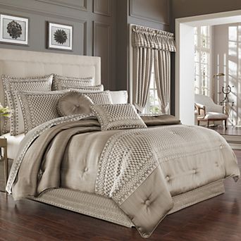 Five Queens Court Beaumont Champagne Comforter Set or Euro Sham