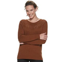 Women's SONOMA Goods for Life™ Pointelle Yoke Sweater