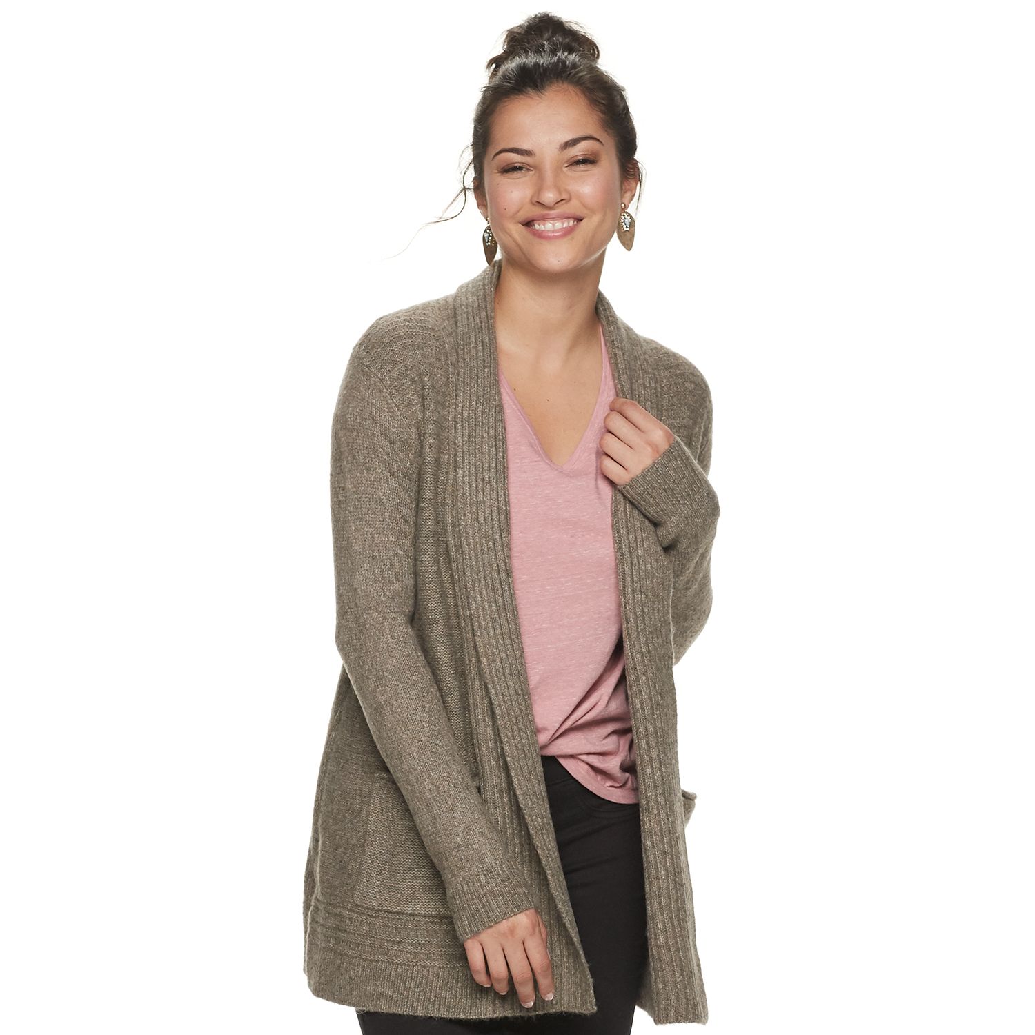 light brown long cardigan