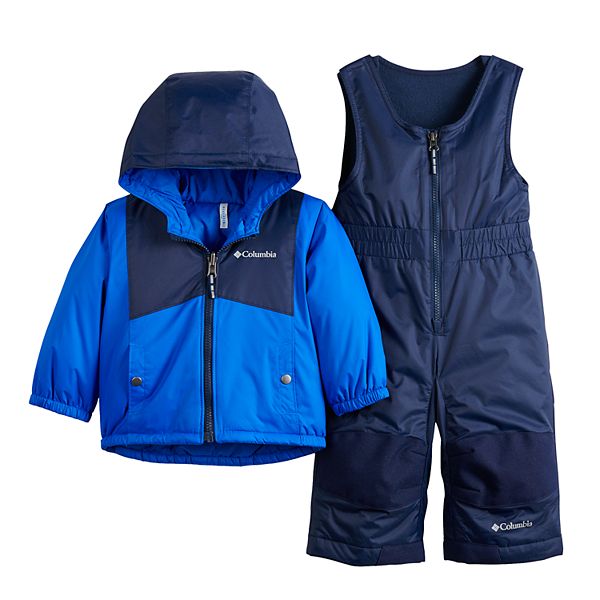 Baby Boy Columbia Hooded Heavyweight Jacket & Bib Snowpants Set