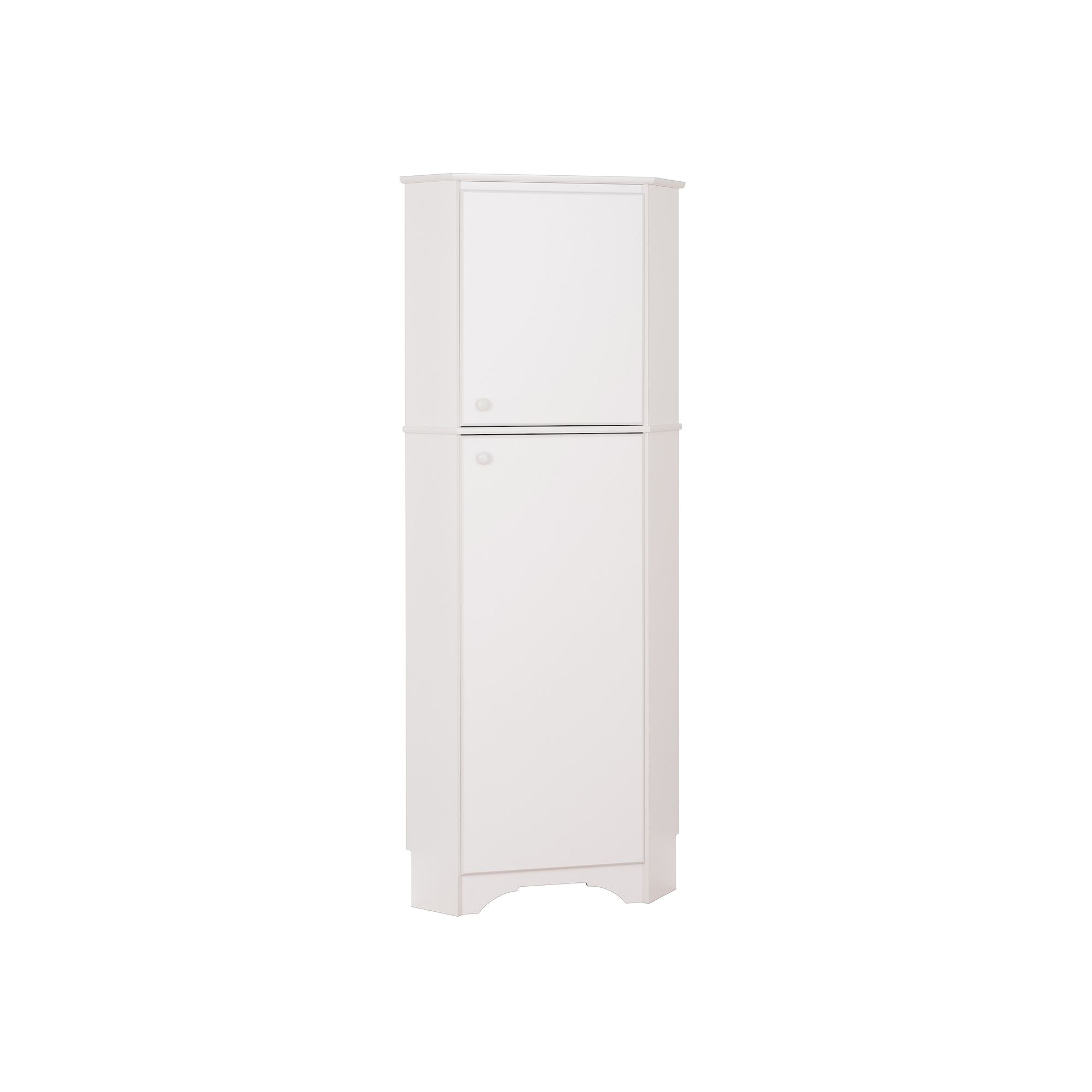 Prepac Elite Tall Corner Storage Cabinet, White