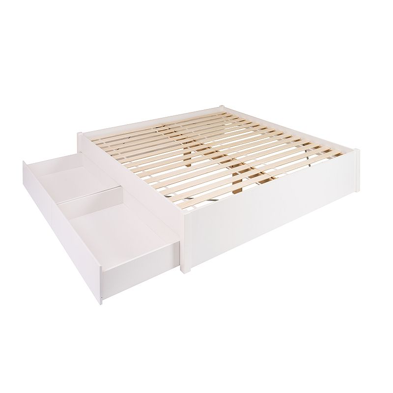Prepac Select 2-Drawer Platform Bed, White, Queen