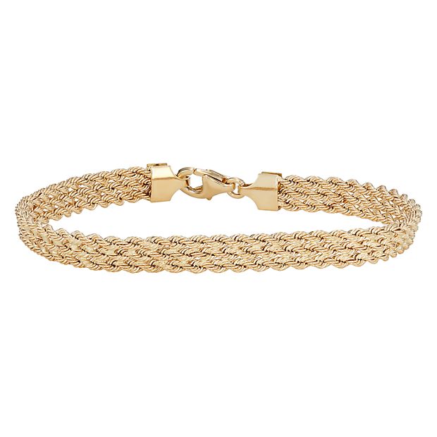 Black Cord String Toggle Bracelet for Men (Gold)