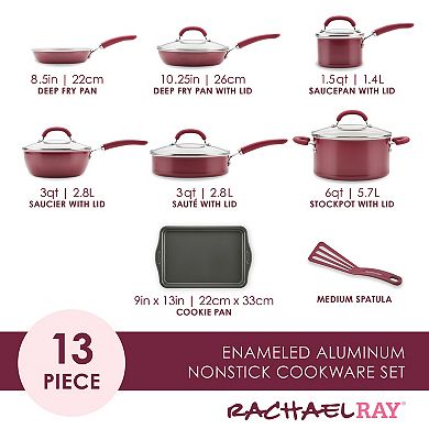 Rachael Ray® Create Delicious 13-pc. Aluminum Nonstick Cookware Set