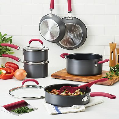 Rachael Ray Create Delicious 11-pc. Hard-Anodized Aluminum Nonstick Cookware Set