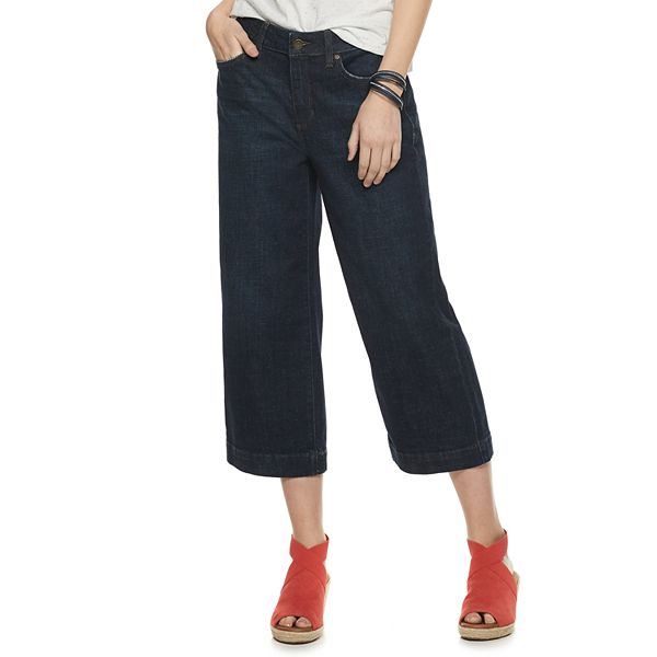 Women's Sonoma Goods For Life™ High-Waisted Wide-Leg Crop Jeans