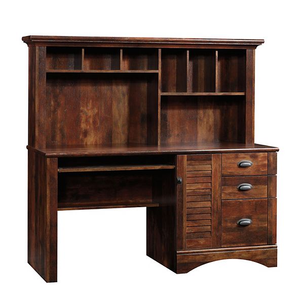 Sauder Harbor View Computer Desk With Hutch, Computer Hutch Desk With Doors
