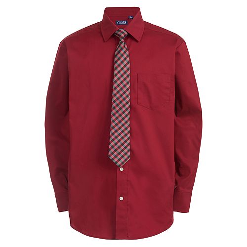 red shirt and tie set